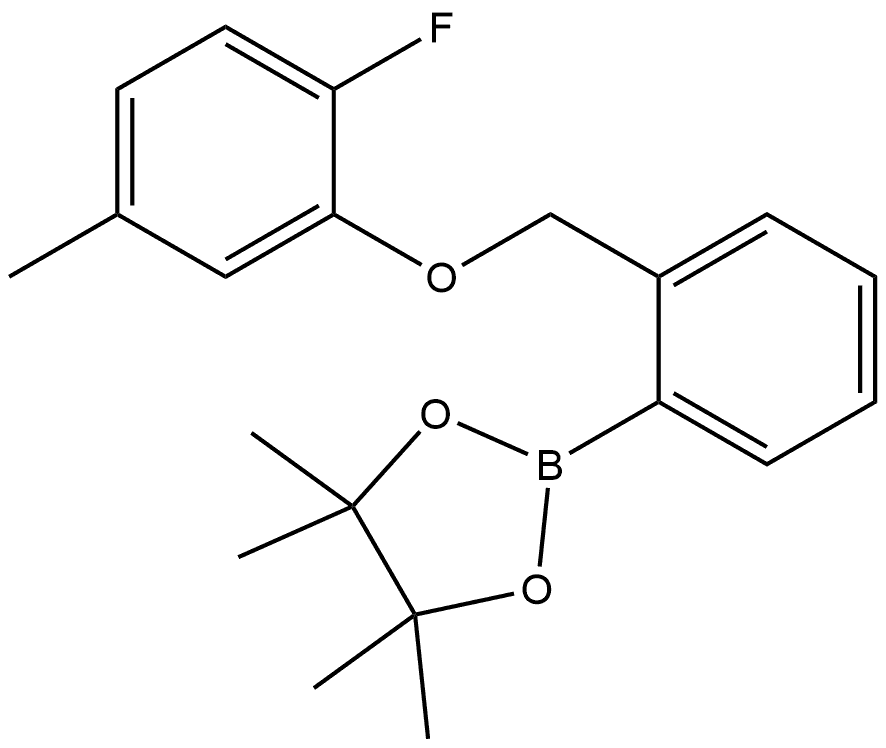 2-[2-[(2-Fluoro-5-methylphenoxy)methyl]phenyl]-4,4,5,5-tetramethyl-1,3,2-diox... Structure