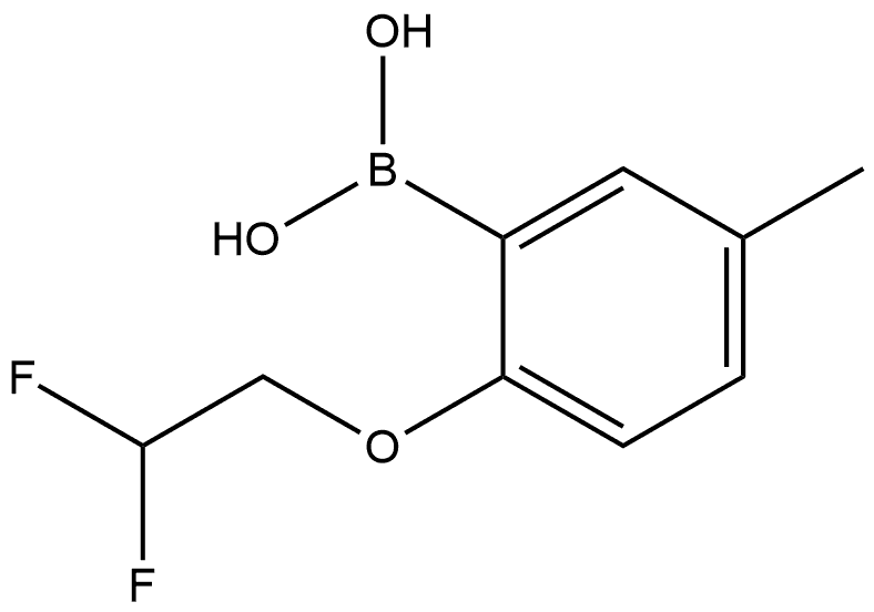 B-[2-(2,2-Difluoroethoxy)-5-methylphenyl]boronic acid Structure