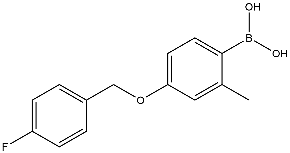 B-[4-[(4-Fluorophenyl)methoxy]-2-methylphenyl]boronic acid Structure