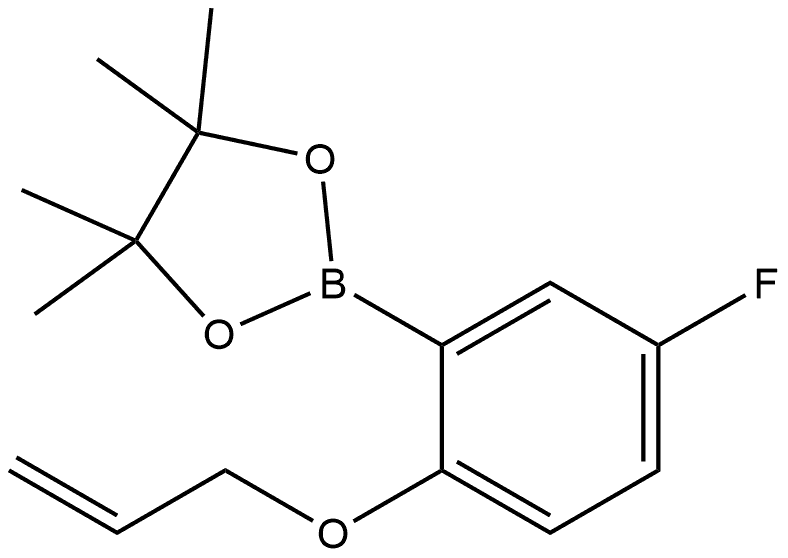 2-[5-Fluoro-2-(2-propen-1-yloxy)phenyl]-4,4,5,5-tetramethyl-1,3,2-dioxaborolane Structure