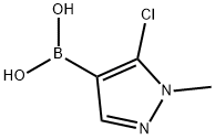 Boronic acid, B-(5-chloro-1-methyl-1H-pyrazol-4-yl)- Structure