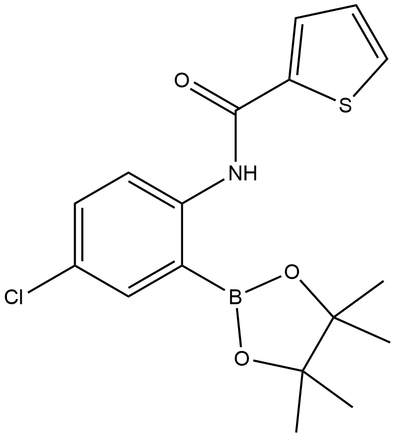 N-[4-Chloro-2-(4,4,5,5-tetramethyl-1,3,2-dioxaborolan-2-yl)phenyl]-2-thiophen... Structure