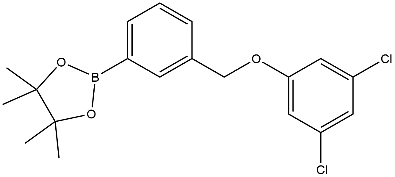 2-[3-[(3,5-Dichlorophenoxy)methyl]phenyl]-4,4,5,5-tetramethyl-1,3,2-dioxaboro... Structure