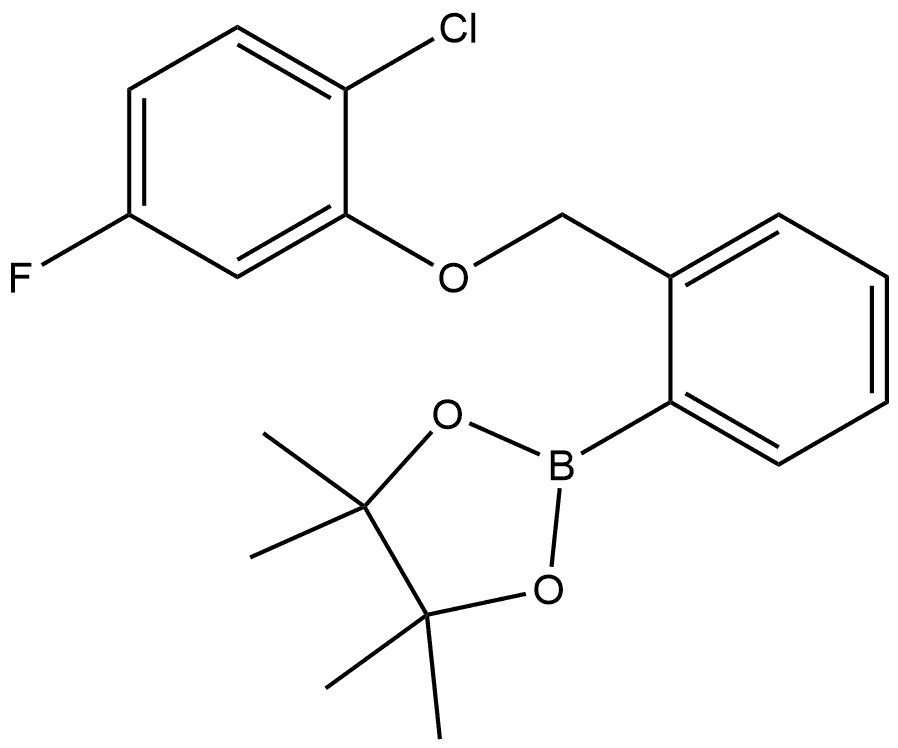 2-[2-[(2-Chloro-5-fluorophenoxy)methyl]phenyl]-4,4,5,5-tetramethyl-1,3,2-diox... Structure