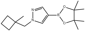 1-((1-Methylcyclobutyl)methyl)-4-(4,4,5,5-tetramethyl-1,3,2-dioxaborolan-2-yl)-1H-pyrazole Structure