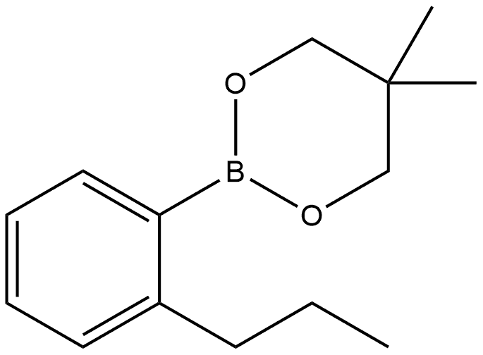 5,5-Dimethyl-2-(2-propylphenyl)-1,3,2-dioxaborinane Structure