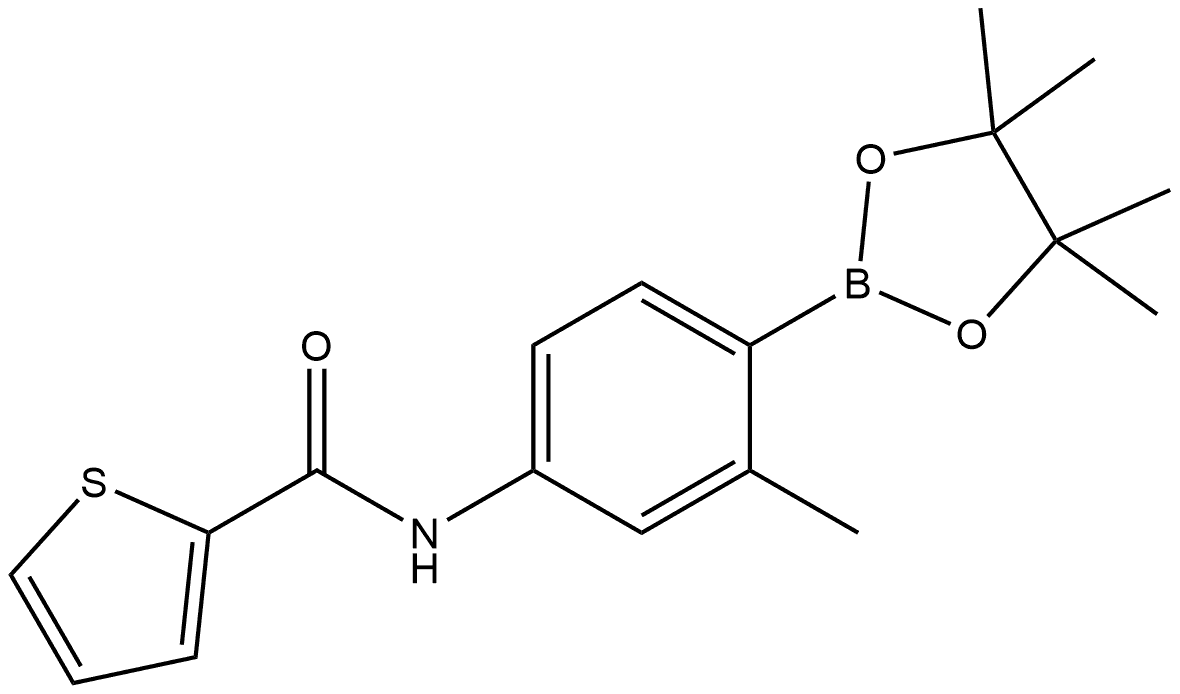 N-[3-Methyl-4-(4,4,5,5-tetramethyl-1,3,2-dioxaborolan-2-yl)phenyl]-2-thiophen... Structure