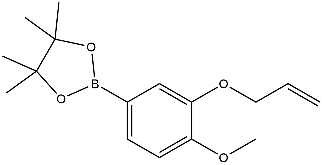 2-[4-Methoxy-3-(2-propen-1-yloxy)phenyl]-4,4,5,5-tetramethyl-1,3,2-dioxaborolane Structure