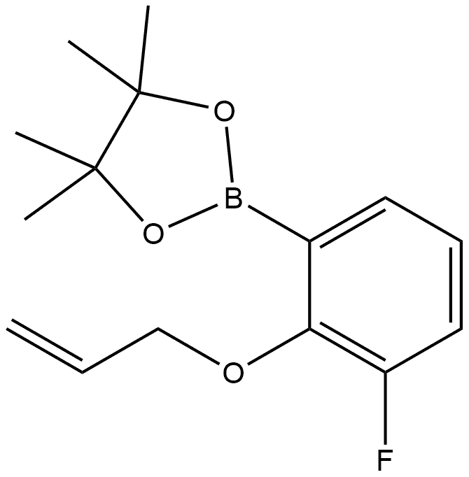 2-[3-Fluoro-2-(2-propen-1-yloxy)phenyl]-4,4,5,5-tetramethyl-1,3,2-dioxaborolane Structure