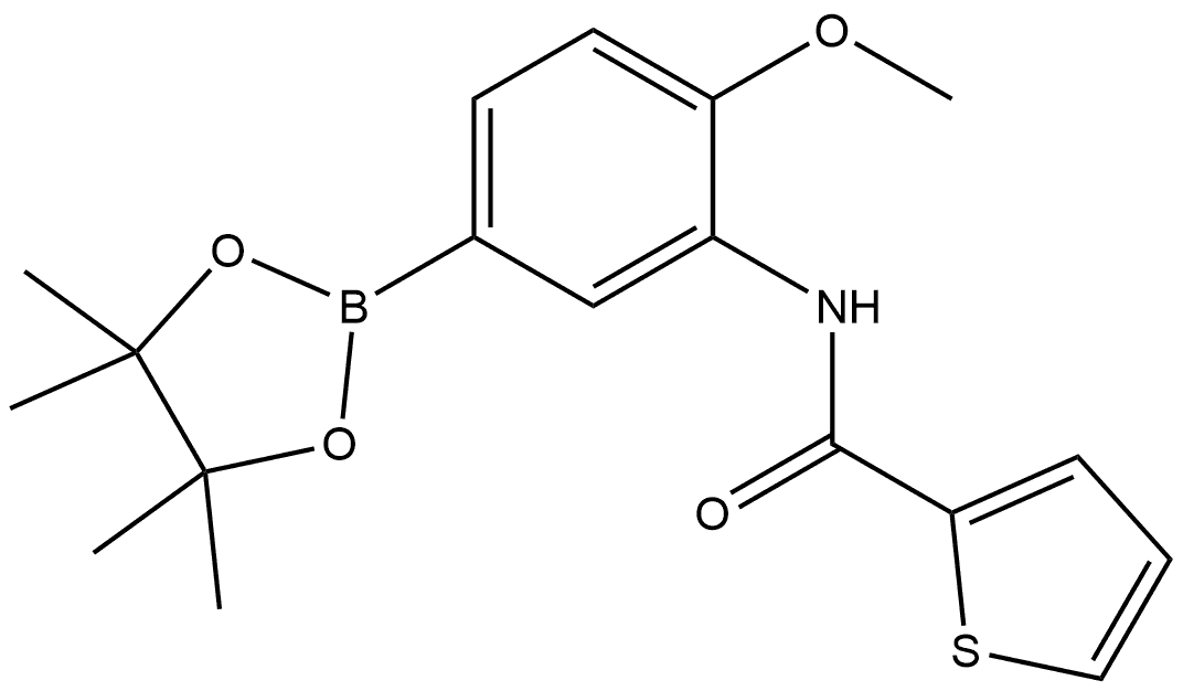 N-[2-Methoxy-5-(4,4,5,5-tetramethyl-1,3,2-dioxaborolan-2-yl)phenyl]-2-thiophe... Structure