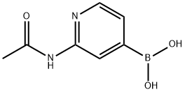 Boronic acid, B-[2-(acetylamino)-4-pyridinyl]- 구조식 이미지