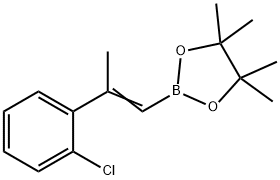 1,3,2-Dioxaborolane, 2-[2-(2-chlorophenyl)-1-propen-1-yl]-4,4,5,5-tetramethyl- Structure