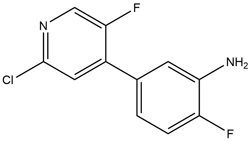 5-(2-Chloro-5-fluoro-4-pyridinyl)-2-fluorobenzenamine Structure