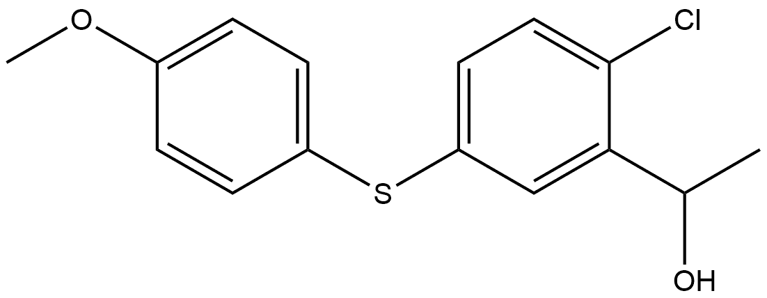 2-Chloro-5-[(4-methoxyphenyl)thio]-α-methylbenzenemethanol Structure