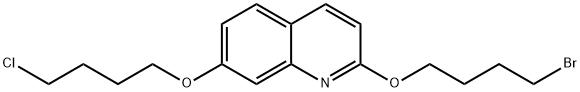 Quinoline, 2-(4-bromobutoxy)-7-(4-chlorobutoxy)- Structure