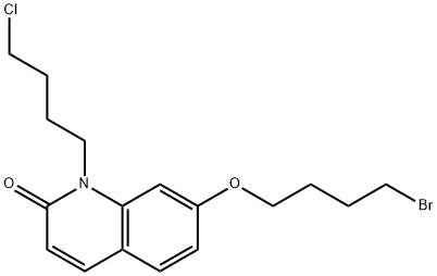 2(1H)-Quinolinone, 7-(4-bromobutoxy)-1-(4-chlorobutyl)- Structure