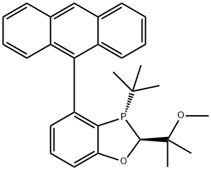 (2S,3S)-4-(anthracen-9-yl)-3-(tert-butyl)-2-(2-methoxypropan-2-yl)-2,3-dihydrobenzo[d][1,3]oxaphosphole 구조식 이미지