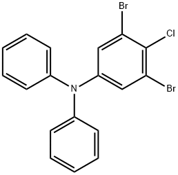 Benzenamine, 3,5-dibromo-4-chloro-N,N-diphenyl- Structure