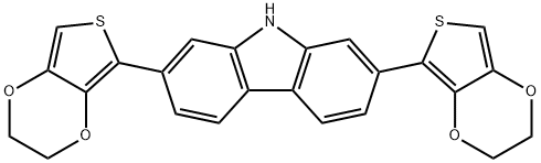 9H-Carbazole, 2,7-bis(2,3-dihydrothieno[3,4-b]-1,4-dioxin-5-yl)- Structure