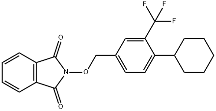 1H-Isoindole-1,3(2H)-dione, 2-[[4-cyclohexyl-3-(trifluoromethyl)phenyl]methoxy]- Structure