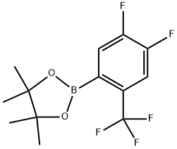 1,3,2-Dioxaborolane, 2-[4,5-difluoro-2-(trifluoromethyl)phenyl]-4,4,5,5-tetramethyl- 구조식 이미지