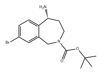 2H-2-Benzazepine-2-carboxylic acid, 5-amino-8-bromo-1,3,4,5-tetrahydro-, 1,1-dimethylethyl ester, (5R)- Structure