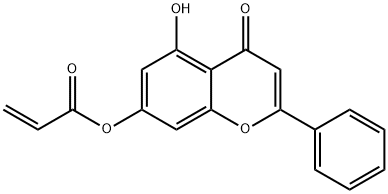 2-Propenoic acid, 5-hydroxy-4-oxo-2-phenyl-4H-1-benzopyran-7-yl ester Structure