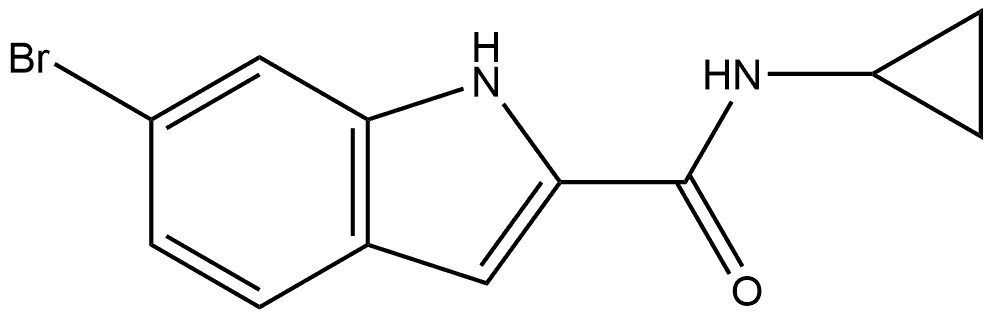 6-bromo-N-cyclopropyl-1H-indole-2-carboxamide 구조식 이미지