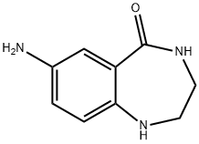 5H-1,4-Benzodiazepin-5-one, 7-amino-1,2,3,4-tetrahydro- Structure