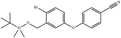 Benzonitrile, 4-[4-bromo-3-[[[(1,1-dimethylethyl)dimethylsilyl]oxy]methyl]phenoxy]- 구조식 이미지