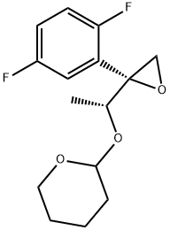 2H-Pyran, 2-[(1R)-1-[(2R)-2-(2,5-difluorophenyl)-2-oxiranyl]ethoxy]tetrahydro- 구조식 이미지