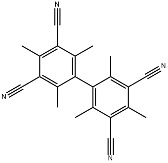 [1,1'-Biphenyl]-3,3',5,5'-tetracarbonitrile, 2,2',4,4',6,6'-hexamethyl- Structure