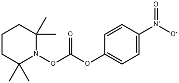 Carbonic acid, 4-nitrophenyl 2,2,6,6-tetramethyl-1-piperidinyl ester 구조식 이미지
