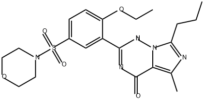 Imidazo[5,1-f][1,2,4]triazin-4(1H)-one, 2-[2-ethoxy-5-(4-morpholinylsulfonyl)phenyl]-5-methyl-7-propyl- Structure