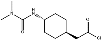 trans-4-[[(Dimethylamino)carbonyl]amino]cyclohexaneacetyl chloride Structure