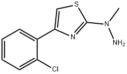 4-(2-chlorophenyl)-2-(1-methylhydrazineyl)thiazole 구조식 이미지