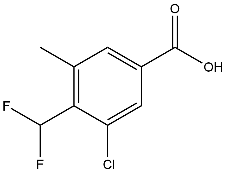 3-chloro-4-(difluoromethyl)-5-methylbenzoic acid Structure