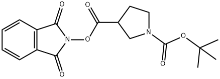 1-tert-butyl 
3-(1,3-dioxo-2,3-dihydro-1H-isoindol-2-yl) pyrrolidine-1,3-dicarboxylate Structure