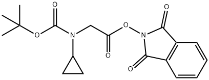 1,3-dioxo-2,3-dihydro-1H-isoindol-2-yl 
2-{[(tert-butoxy)carbonyl](cyclopropyl)amino}acet ate Structure