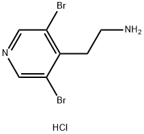 4-Pyridineethanamine, 3,5-dibromo-, hydrochloride (1:1) 구조식 이미지