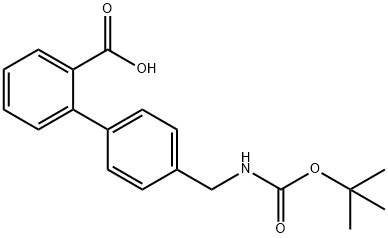 4-({[(tert-butoxy)carbonyl]amino}methyl)-[1,1-biphenyl]-2-carboxylic acid Structure