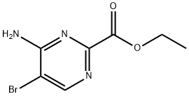 2-Pyrimidinecarboxylic acid, 4-amino-5-bromo-, ethyl ester Structure