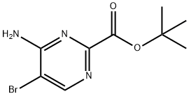 2-Pyrimidinecarboxylic acid, 4-amino-5-bromo-, 1,1-dimethylethyl ester Structure