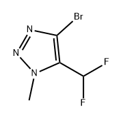 1H-1,2,3-Triazole, 4-bromo-5-(difluoromethyl)-1-methyl- Structure