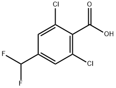 2,6-dichloro-4-(difluoromethyl)benzoic acid 구조식 이미지