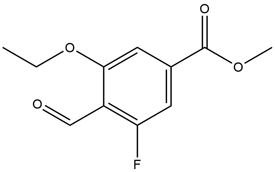 Methyl 3-ethoxy-5-fluoro-4-formylbenzoate 구조식 이미지