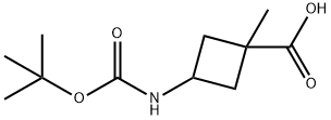 Cyclobutanecarboxylic acid, 3-[[(1,1-dimethylethoxy)carbonyl]amino]-1-methyl- Structure