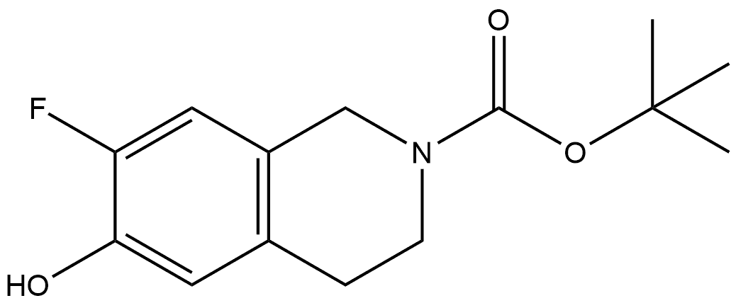 tert-Butyl 7-fluoro-6-hydroxy-3,4-dihydroisoquinoline-2(1H)-carboxylate 구조식 이미지