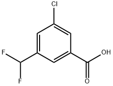 3-chloro-5-(difluoromethyl)benzoic acid Structure