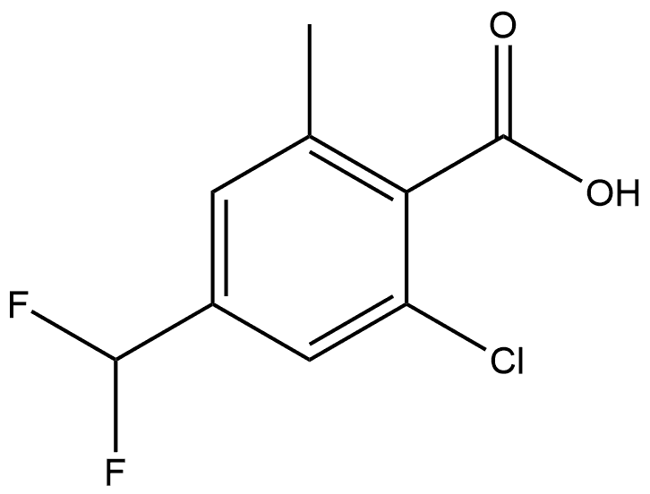 2-Chloro-4-(difluoromethyl)-6-methylbenzoic acid Structure